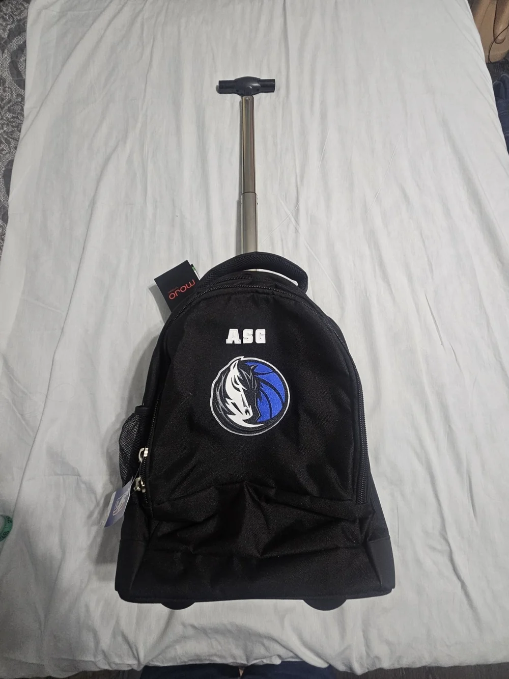 Glenco Black Backpack with Branded Luggage Tag